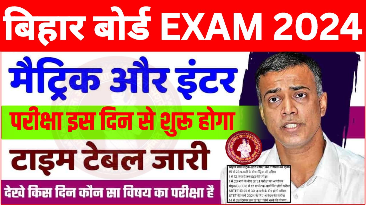 Bihar Board 10th 12th exam date sheet 2024 download