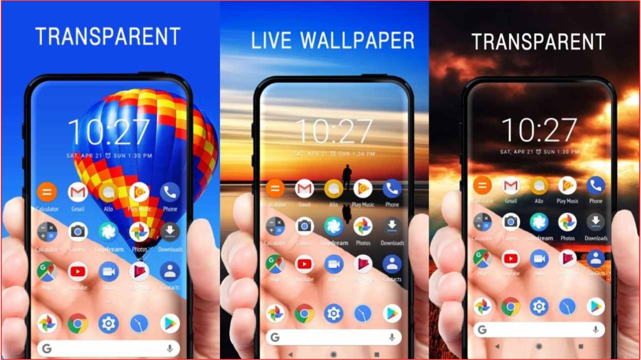 Set Transparent Wallpaper in Your Phone